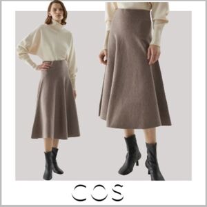 Women COS A-Line wool Skirt | brown |‎ Sz: S